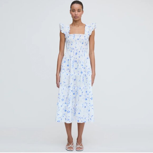 Hill House Home Blue and White Floral Ellie Nap Dress Medium - Picture 2 of 9